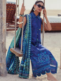 Farah Talib Aziz WES Embroidered Lawn Unstitched 3Pc Suit FTA-06 BERYL DEEP BLUE