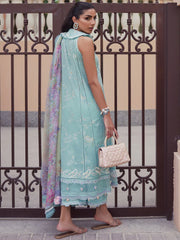 Farah Talib Aziz WES Embroidered Lawn Unstitched 3Pc Suit FTA-07 ALICE AQUA