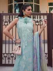Farah Talib Aziz WES Embroidered Lawn Unstitched 3Pc Suit FTA-07 ALICE AQUA