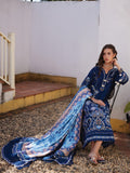 Farah Talib Aziz Embroidered Lawn Unstitched 3Pc Suit FTA-08 Nia Navy