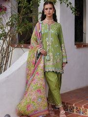 Farah Talib Aziz Embroidered Lawn Unstitched 3Pc Suit FTA-09 Carmen Kiwi