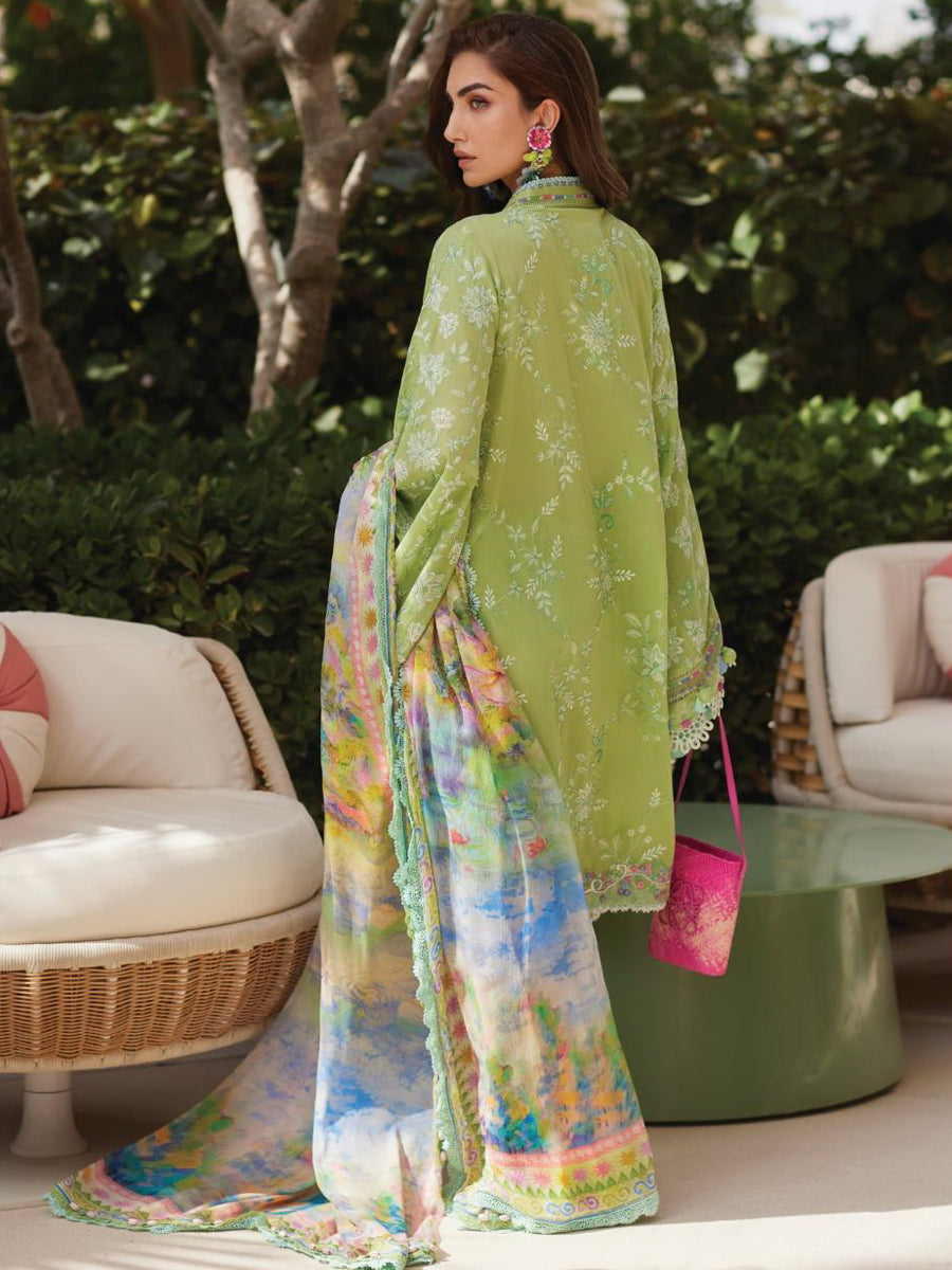 Farah Talib Aziz WES Embroidered Lawn Unstitched 3Pc Suit FTA-12 KIARA KIWI