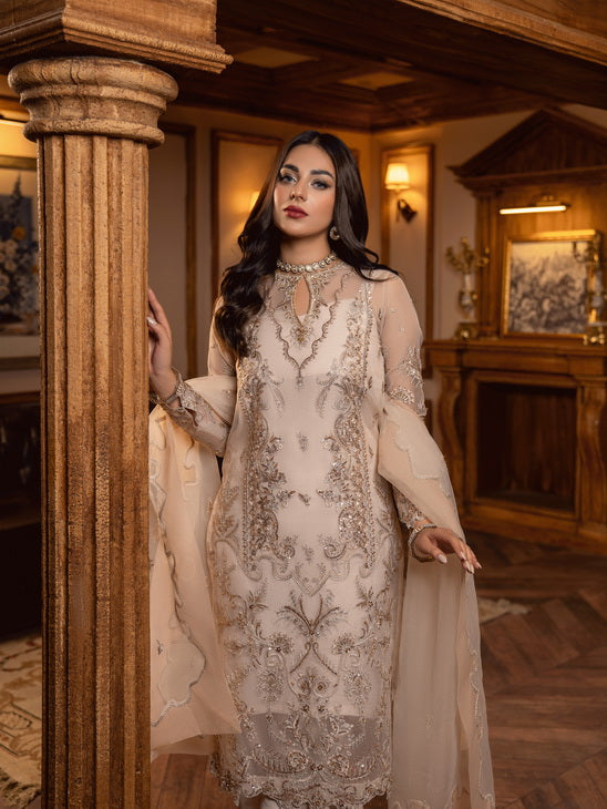 SIFA Lueur Unstitched Embroidered Formal 3Pc Suit FU-23-05-Lily
