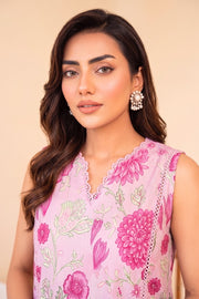 Faiza Faisal FNF Prints Unstitched Lawn 3Pc Suit - FUCHSIA PINK