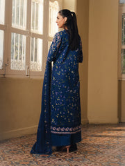 Afrozeh Daybreak Embroidered Lawn Unstitched 3Pc Suit - DUSKMELT