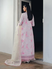 Afrozeh Daybreak Embroidered Lawn Unstitched 3Pc Suit - SKYDUST