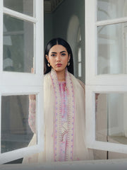 Afrozeh Daybreak Embroidered Lawn Unstitched 3Pc Suit - SKYDUST