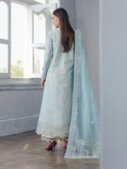 Afrozeh Daybreak Embroidered Lawn Unstitched 3Pc Suit - DAWNFALL