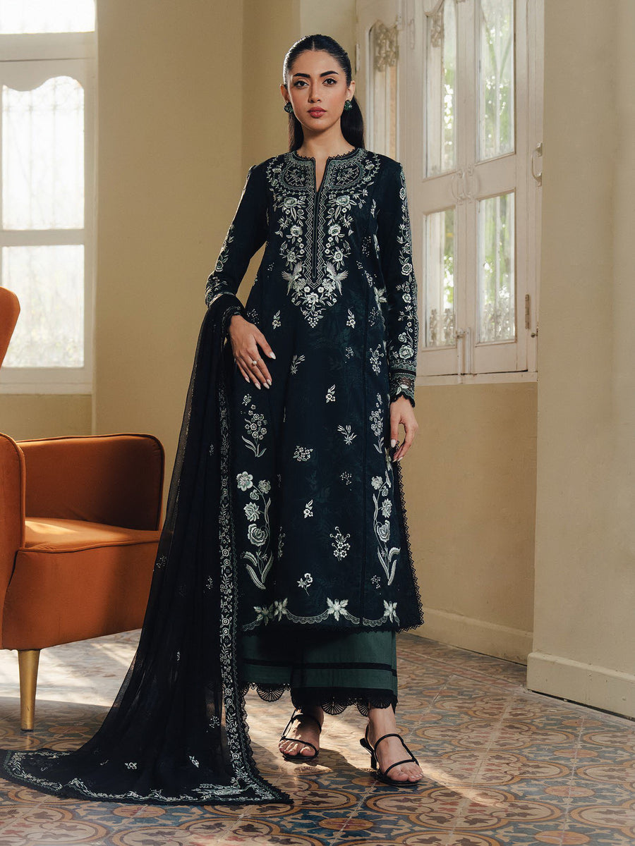 Afrozeh Daybreak Embroidered Lawn Unstitched 3Pc Suit - CLOUDVEIL