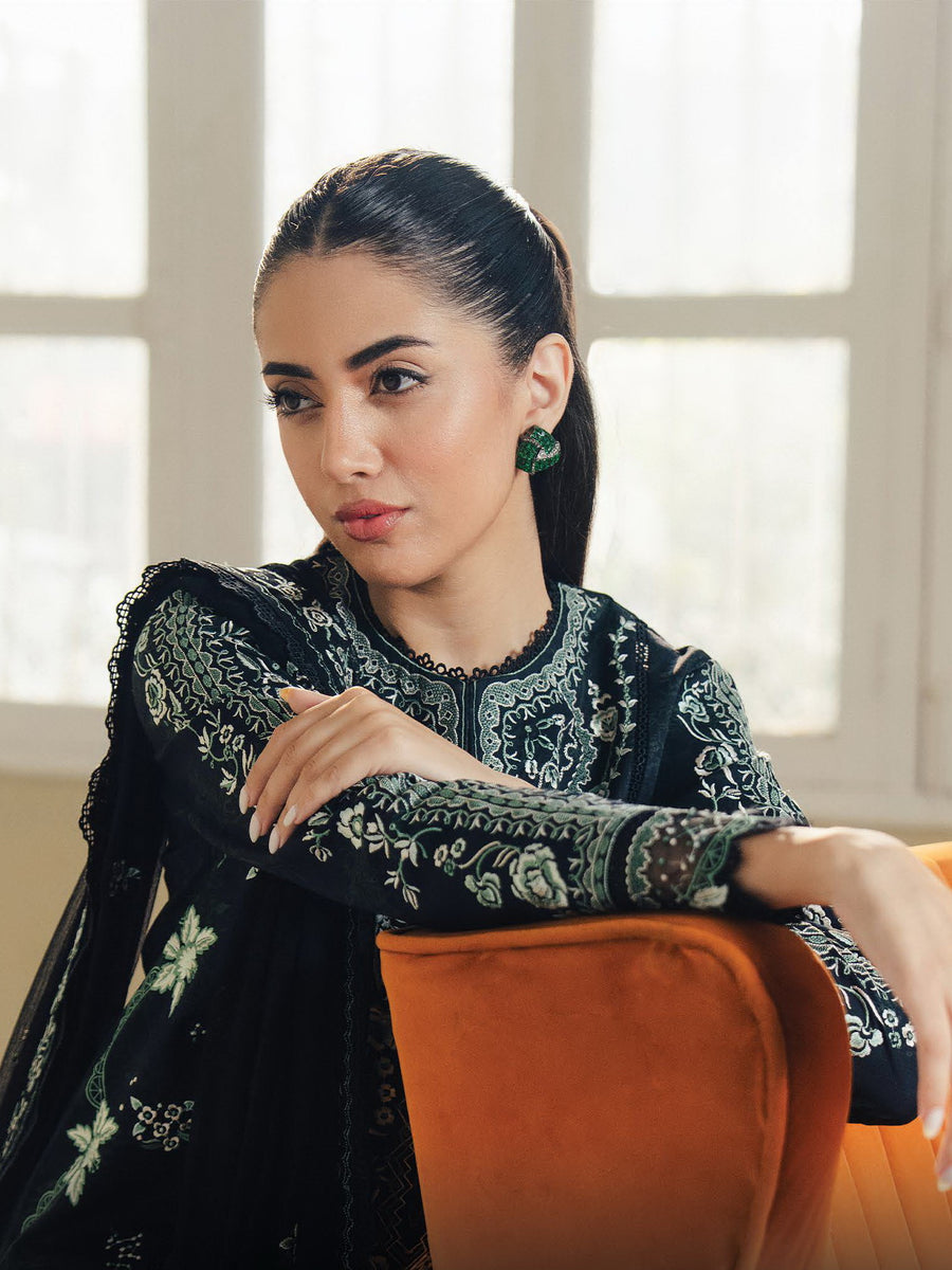 Afrozeh Daybreak Embroidered Lawn Unstitched 3Pc Suit - CLOUDVEIL