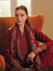 Afrozeh Daybreak Embroidered Lawn Unstitched 3Pc Suit - SUNDROWN