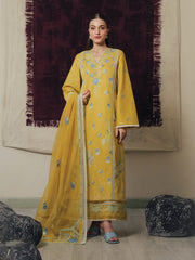 Afrozeh Daybreak Embroidered Lawn Unstitched 3Pc Suit - SUNHAZE