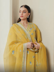Afrozeh Daybreak Embroidered Lawn Unstitched 3Pc Suit - SUNHAZE