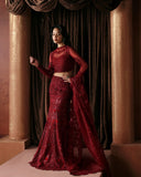 Afrozeh La Fuchsia Unstitched Formal 3Pc Suit FWU-0078 Lover