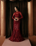 Afrozeh La Fuchsia Unstitched Formal 3Pc Suit FWU-0078 Lover