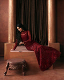 Afrozeh La Fuchsia Unstitched Formal 3Pc Suit FWU-0078 Lover