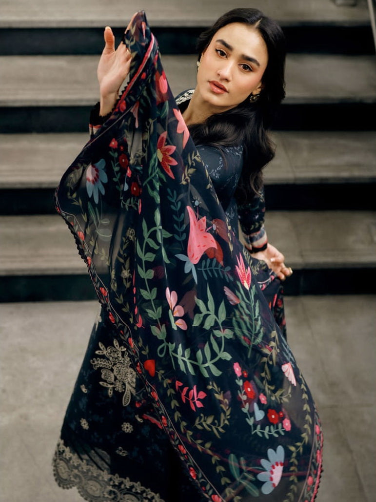 Zync by Florent Embroidered Lawn Unstitched 3Pc Suit FZ-1B