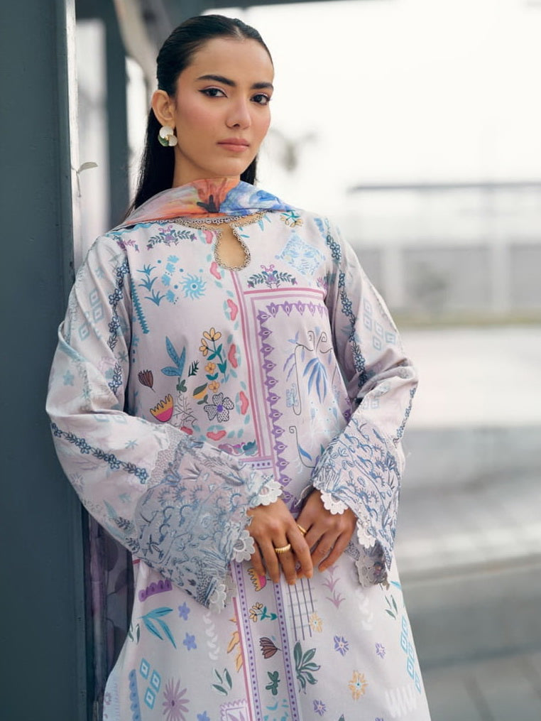 Zync by Florent Embroidered Lawn Unstitched 3Pc Suit FZ-9B