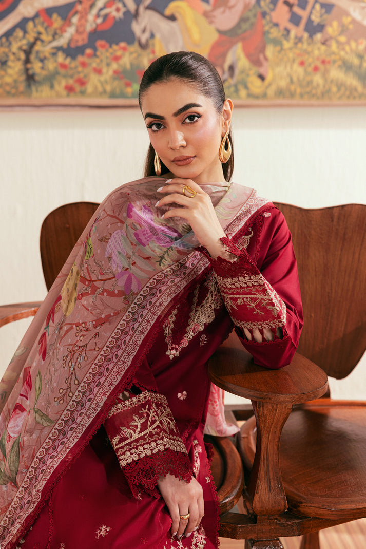 Zync by Florent Luxury Lawn Unstitched Embroidered 3Pc Suit FZL-1B