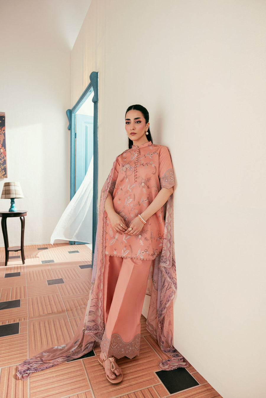 Zync by Florent Luxury Lawn Unstitched Embroidered 3Pc Suit FZL-2A