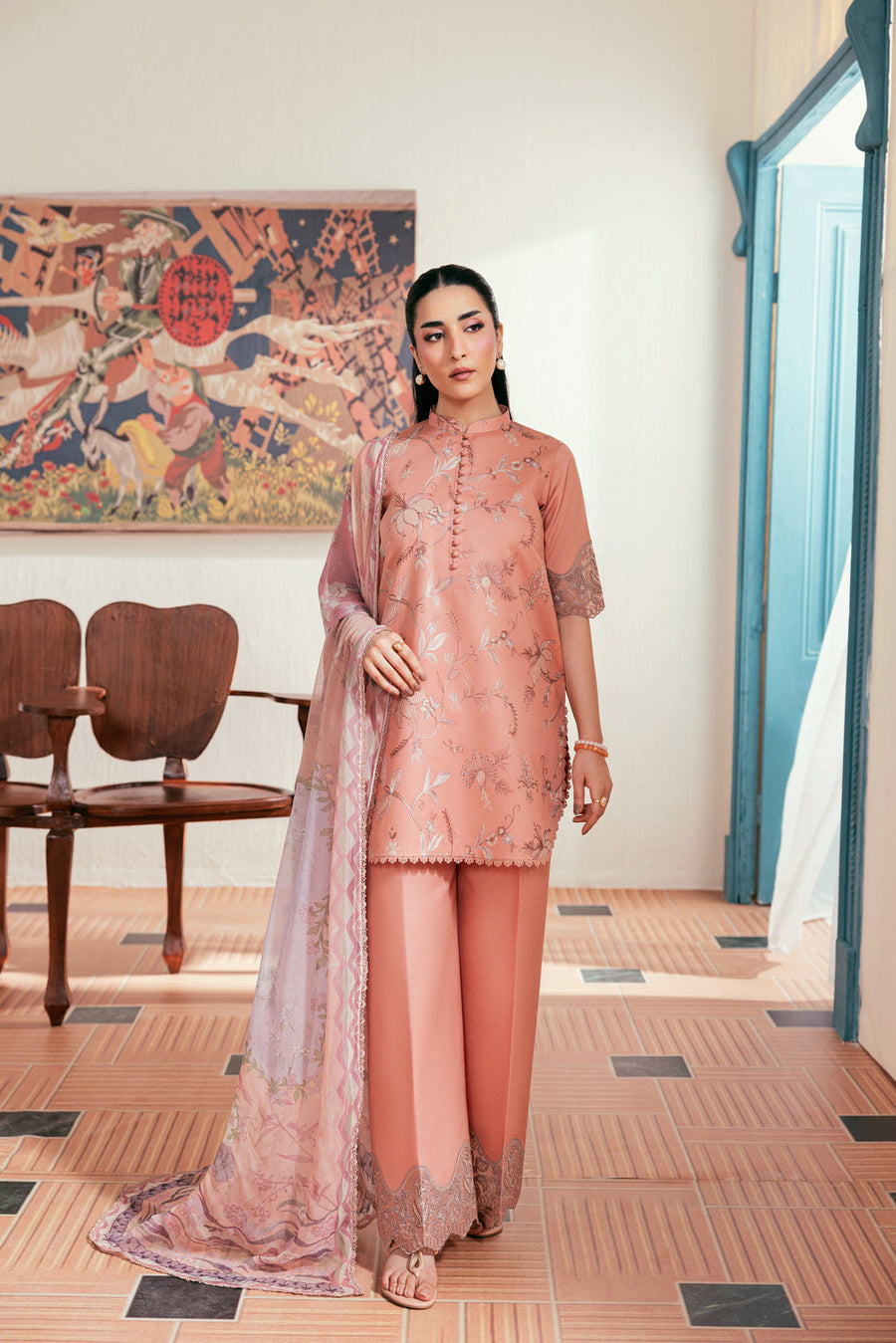 Zync by Florent Luxury Lawn Unstitched Embroidered 3Pc Suit FZL-2A