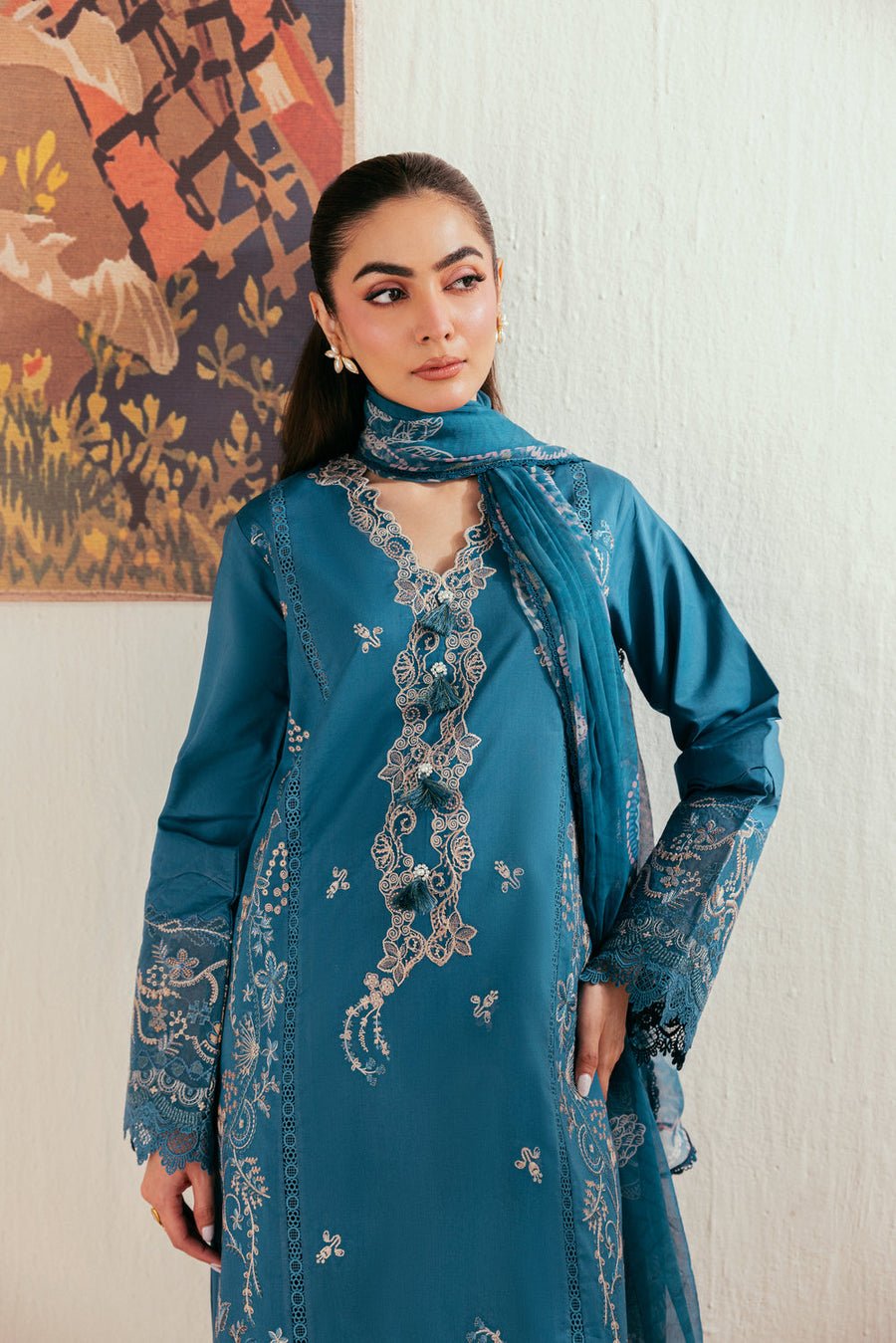 Zync by Florent Luxury Lawn Unstitched Embroidered 3Pc Suit FZL-4A
