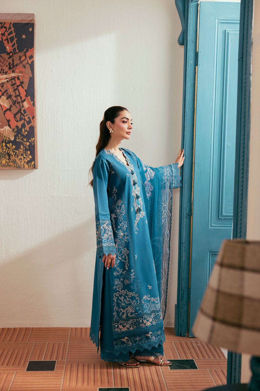 Zync by Florent Luxury Lawn Unstitched Embroidered 3Pc Suit FZL-4A