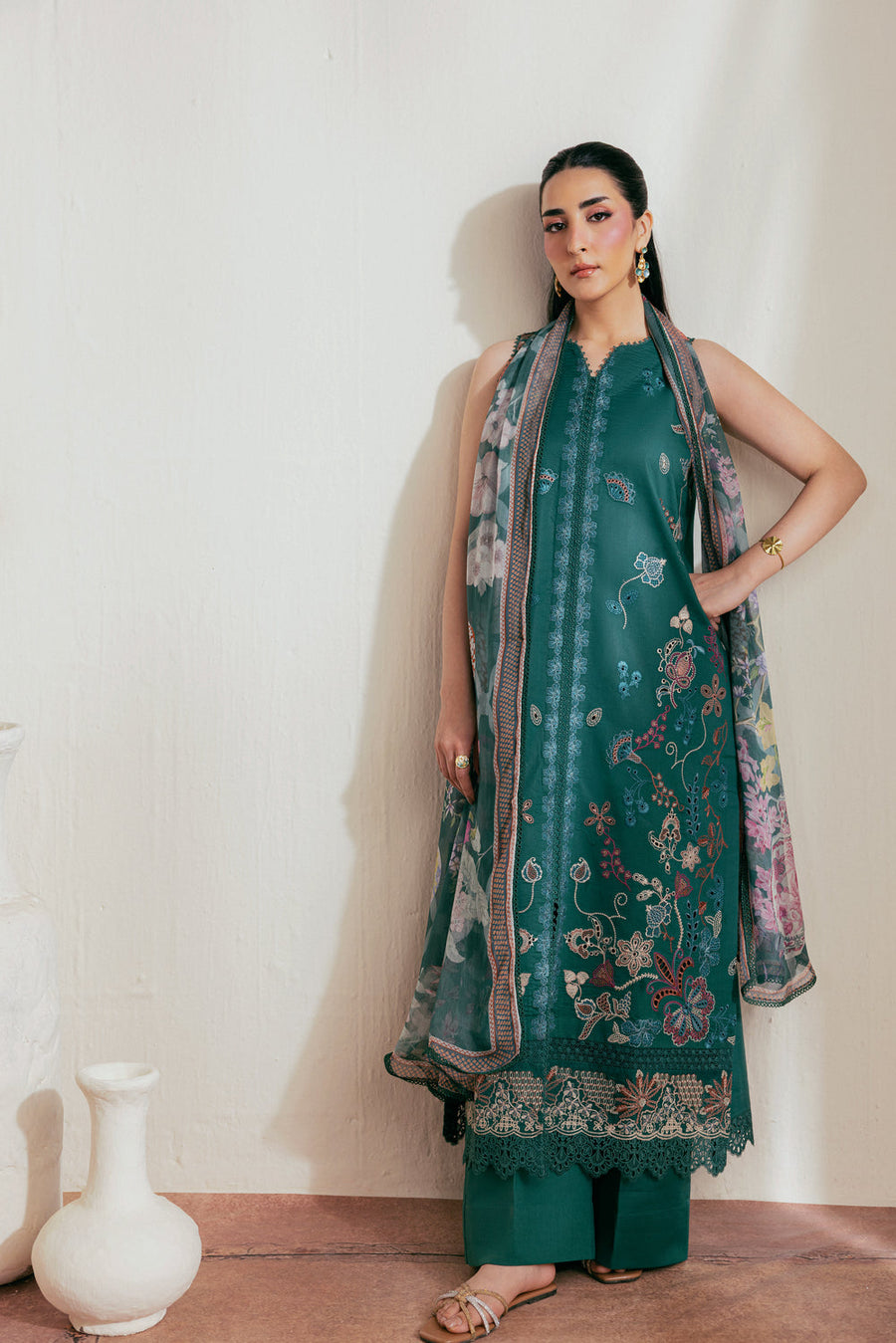 Zync by Florent Luxury Lawn Unstitched Embroidered 3Pc Suit FZL-5A