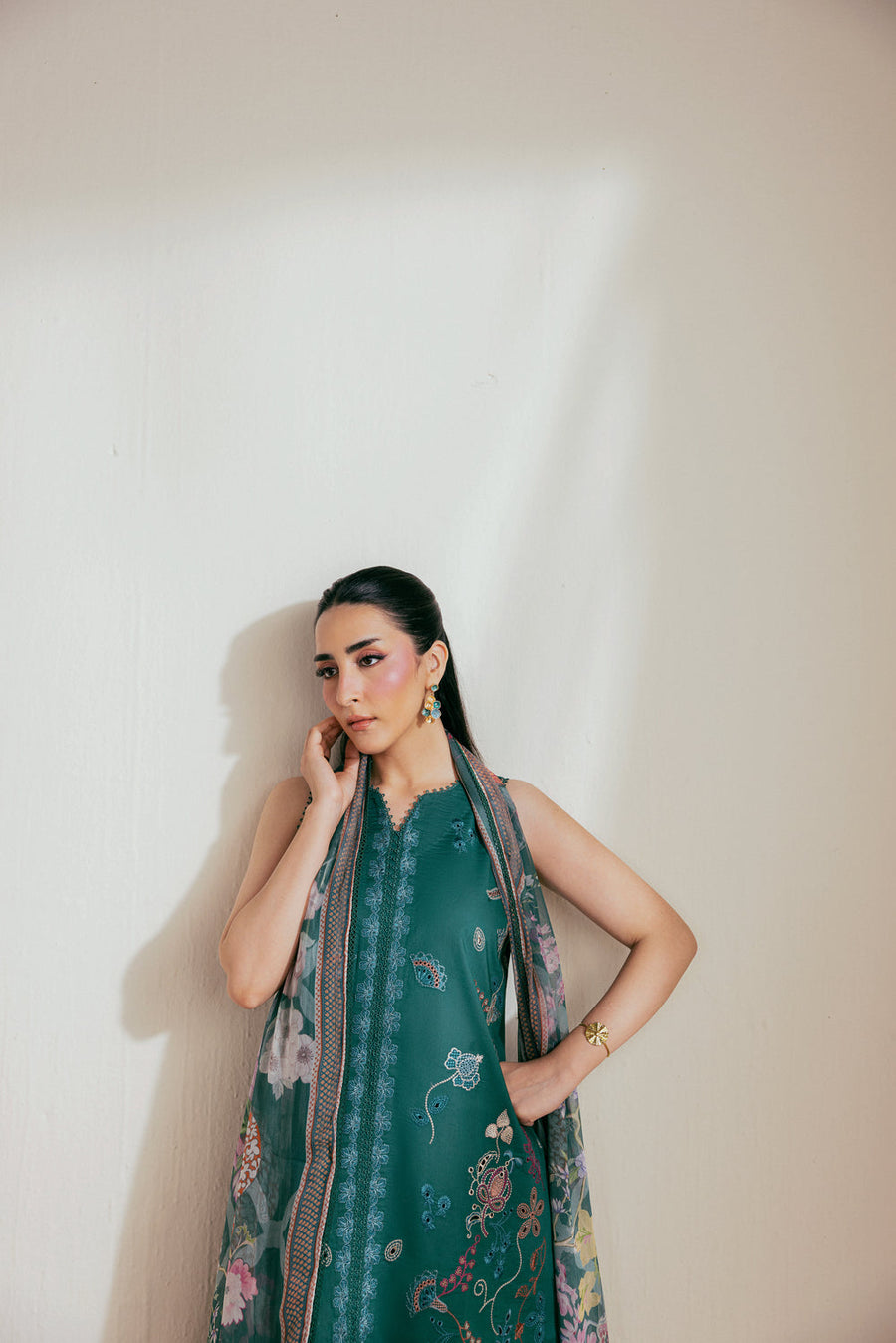 Zync by Florent Luxury Lawn Unstitched Embroidered 3Pc Suit FZL-5A