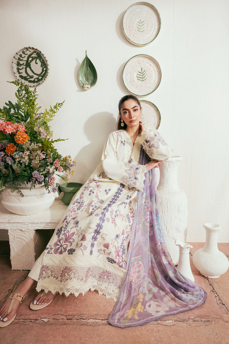 Zync by Florent Luxury Lawn Unstitched Embroidered 3Pc Suit FZL-5B
