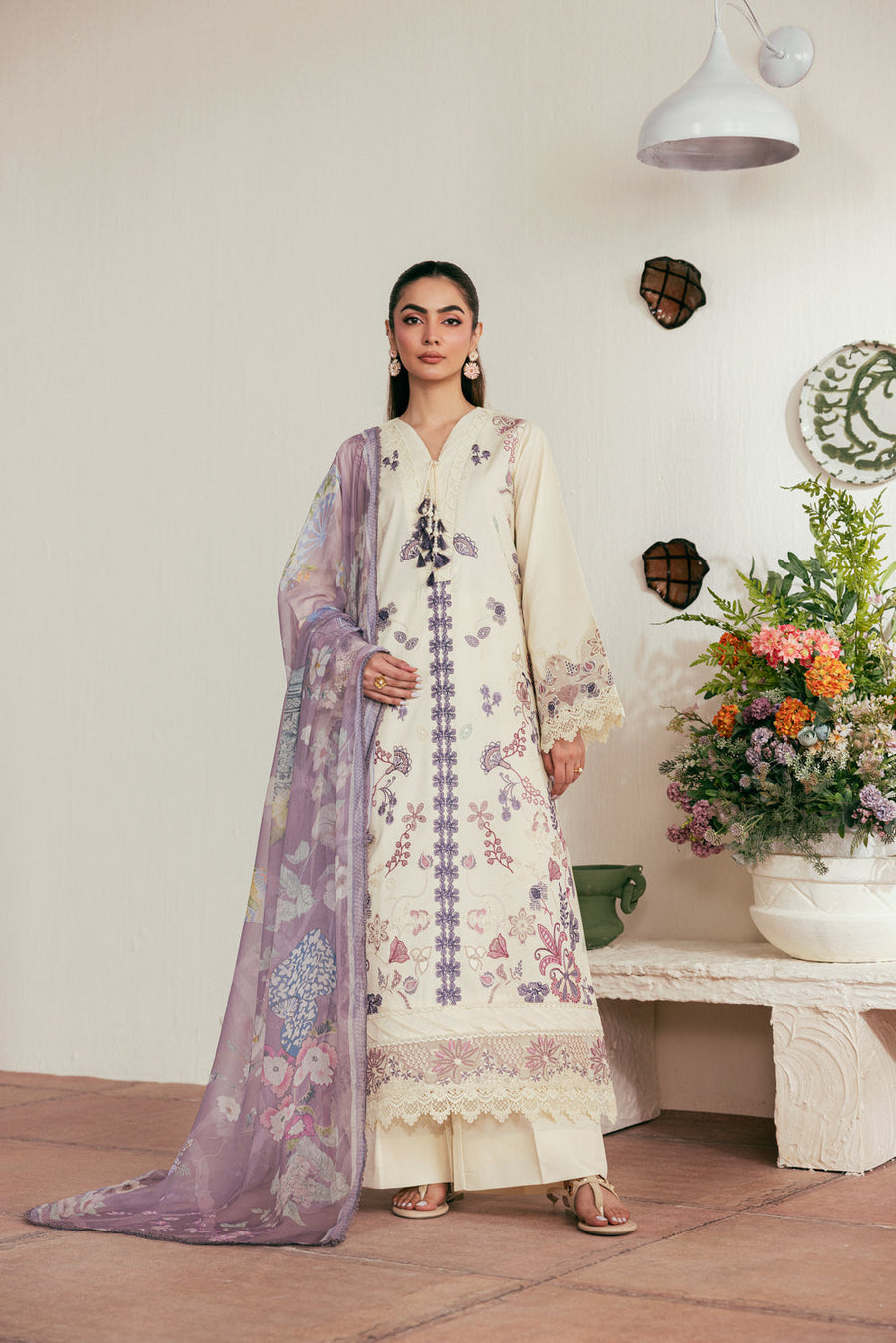 Zync by Florent Luxury Lawn Unstitched Embroidered 3Pc Suit FZL-5B