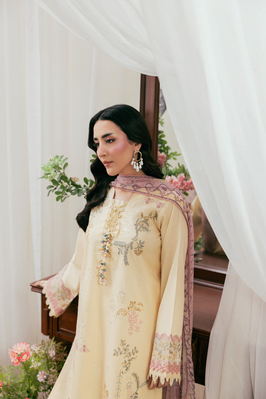 Zync by Florent Luxury Lawn Unstitched Embroidered 3Pc Suit FZL-6B