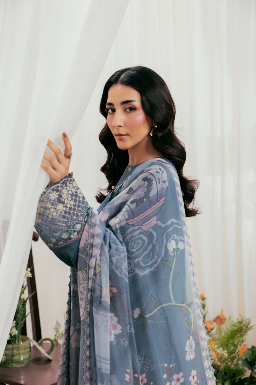 Zync by Florent Luxury Lawn Unstitched Embroidered 3Pc Suit FZL-7A
