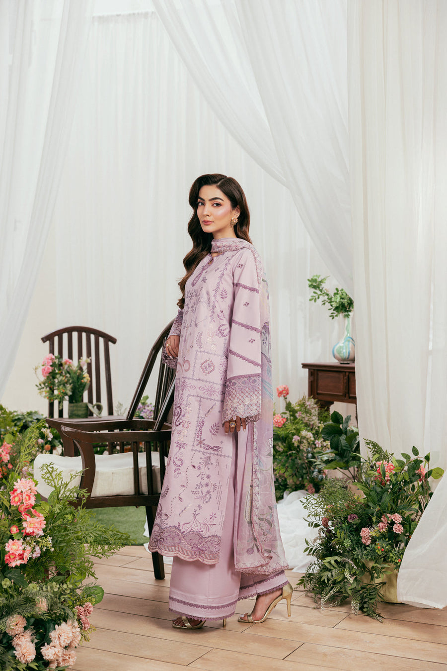 Zync by Florent Luxury Lawn Unstitched Embroidered 3Pc Suit FZL-7B