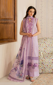 Asifa & Nabeel Meraki Vintage Embroidered Lawn Unstitched 3Pc Suit MVL25-17 Faakhta