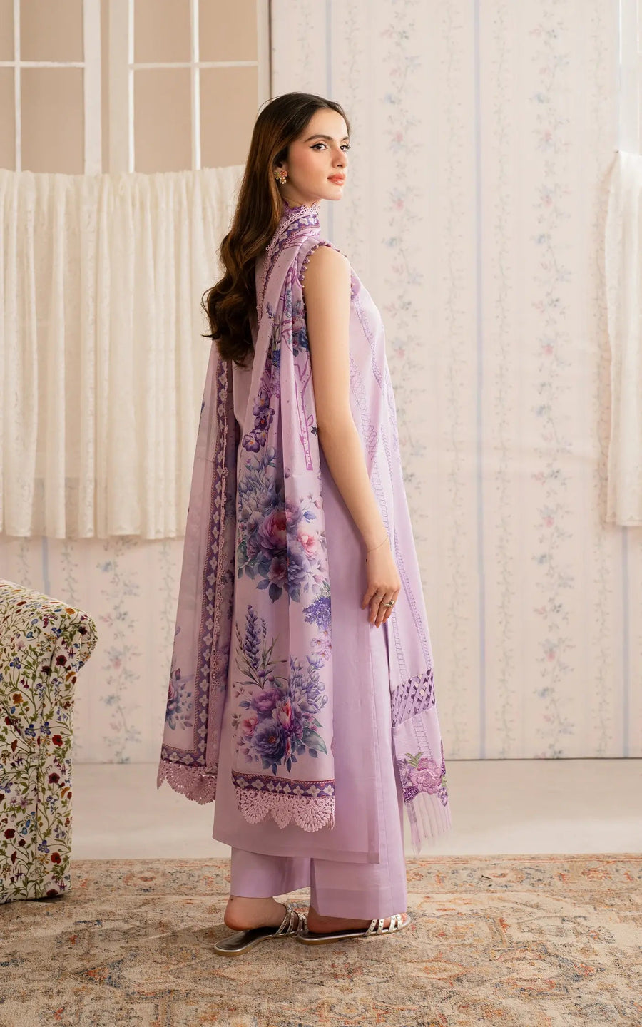 Asifa & Nabeel Meraki Vintage Embroidered Lawn Unstitched 3Pc Suit MVL25-17 Faakhta