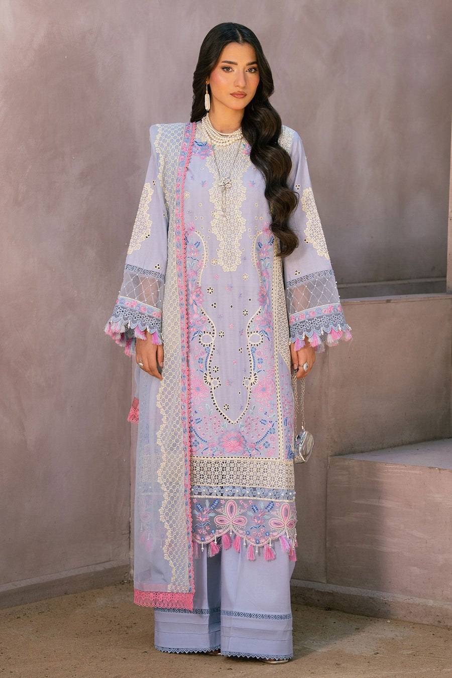 Zivah Apparel Bloom Haven Ready to Wear Luxury Lawn 3Pc Suit - Fable