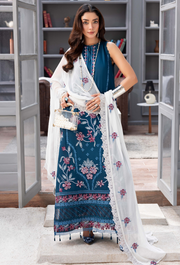 Humdum Fareeha Embroidered Viscose Unstitched 3Pc Suit D-01