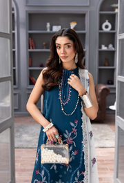 Humdum Fareeha Embroidered Viscose Unstitched 3Pc Suit D-01