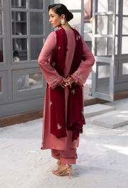 Humdum Fareeha Embroidered Viscose Unstitched 3Pc Suit D-04