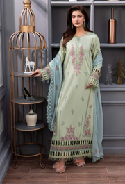 Humdum Fareeha Embroidered Viscose Unstitched 3Pc Suit D-06