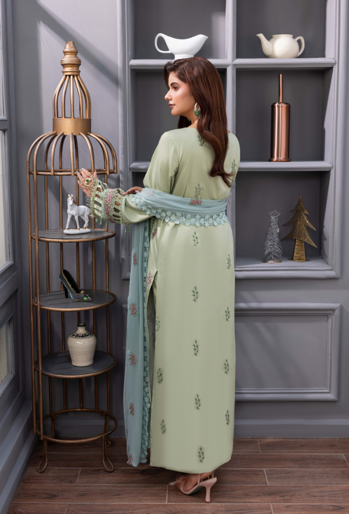 Humdum Fareeha Embroidered Viscose Unstitched 3Pc Suit D-06