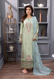 Humdum Fareeha Embroidered Viscose Unstitched 3Pc Suit D-06