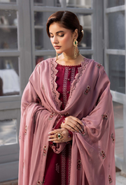 Humdum Fareeha Embroidered Viscose Unstitched 3Pc Suit D-07