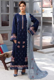 Humdum Fareeha Embroidered Viscose Unstitched 3Pc Suit D-08