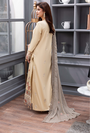 Humdum Fareeha Embroidered Viscose Unstitched 3Pc Suit D-09