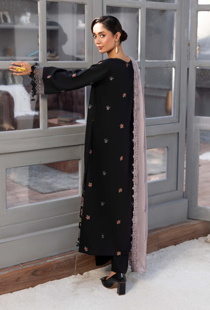Humdum Fareeha Embroidered Viscose Unstitched 3Pc Suit D-10