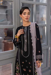 Humdum Fareeha Embroidered Viscose Unstitched 3Pc Suit D-10