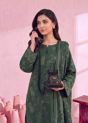 Zeenia Marina Digital Printed Dhanak Marina Unstitched 3Pc Suit JS-09 Fern