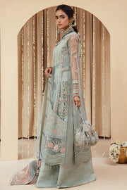 FARASHA Tabeer Embroidered Net Unstitched 3 Piece Suit - 06 Feroza